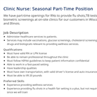 Part-Time Nurse for the Fall Flu Season